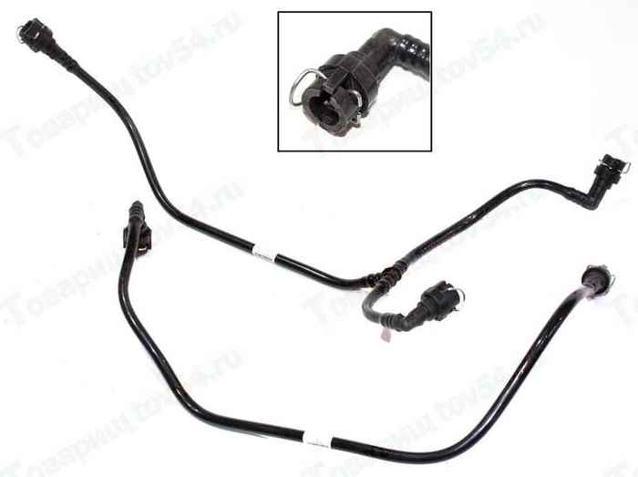 Трубки топливные ВАЗ 2123 Нива Шевроле (2 шт) к фильтру полиамид <b>2123-01104222 + 2123-01104243</b> - изображение