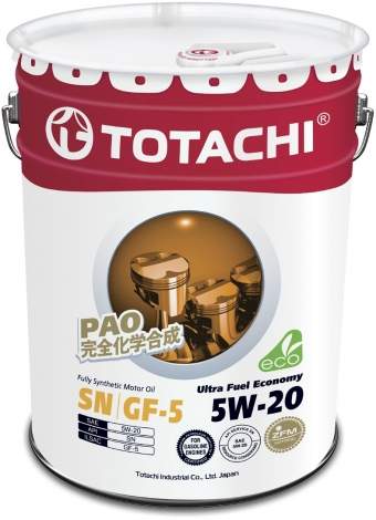 Масло моторное синтетическое 20л 5w20 SN Totachi Ultra Fuel Economy 4562374690677 - изображение