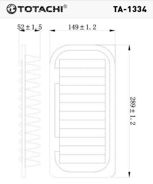 Фильтр воздушный <b>TOTACHI TA1334</b> - изображение 1