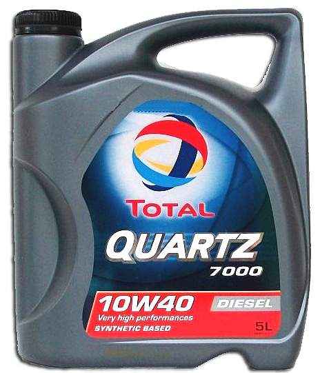 Масло моторное полусинтетическое 5л 10w40 CF Total QUARTZ 7000 Diesel 148646 - изображение 1