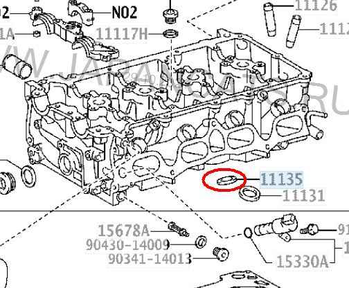 Седло выпускного клапана <b>TOYOTA 11135-75100</b> - изображение