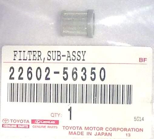 Фильтр форсунки ТНВД 2C,2L,3L,5L,1KZ,1HZ <b>TOYOTA 22602-56350</b> - изображение 1