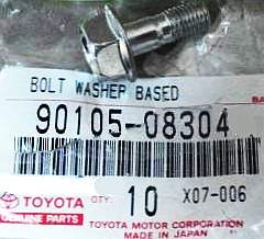 Болт направляющий FR суппорта CHASER / MARK 2 / MARK X ZIO / LC100 / LX470 / RAV4 <b>TOYOTA 90105-08304</b> - изображение