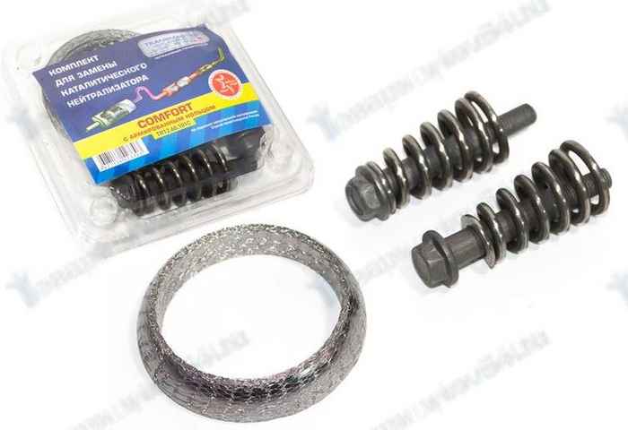 Ремкомплект катализатора ВАЗ 2110 кольцо графитовое + крепеж 35/70 <b>TRANSMASTER TR12.60.101C</b> - изображение