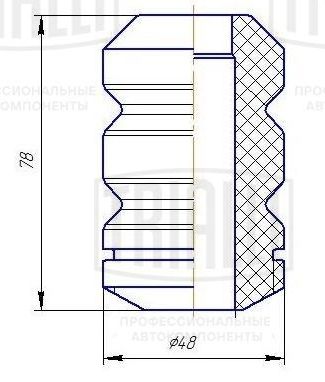 Отбойник стойки передней ВАЗ 2108 <b>TRIALLI BC 0131</b> - изображение