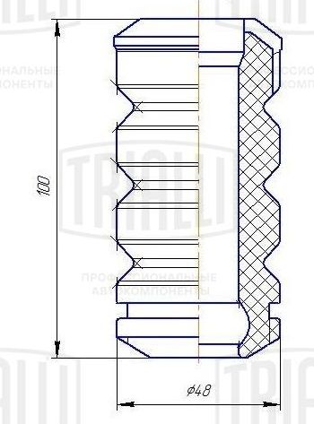 Отбойник стойки передней ВАЗ 1118 <b>TRIALLI BC 0133</b> - изображение