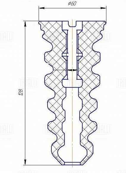 Отбойник стойки задней ВАЗ 2190-2192 Калина (комплект 2шт) <b>TRIALLI BC 0157</b> 2192-291281000 - изображение 1
