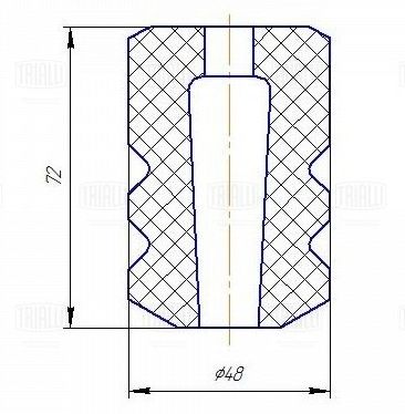Отбойник стойки задн LADA Largus 8200216824 <b>TRIALLI BC 0186</b> - изображение 1