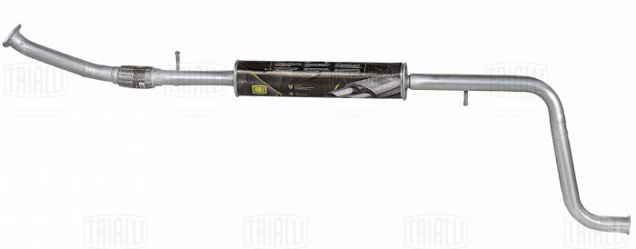 Резонатор / глушитель дополнительный ВАЗ 2180 Vesta (2015-) (d трубы = 51мм) нерж.алюминизированная сталь T-Sport <b>TRIALLI EAM 1114</b> - изображение