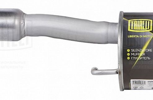 Глушитель ВАЗ 2180 Vesta (15-) d=43 с насадкой алюминизированная сталь <b>TRIALLI EMM 0125</b> - изображение 2