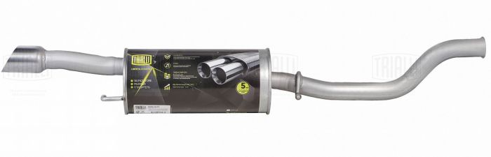 Глушитель ВАЗ 2180 Vesta (15-) d=43 с насадкой алюминизированная сталь <b>TRIALLI EMM 0125</b> - изображение