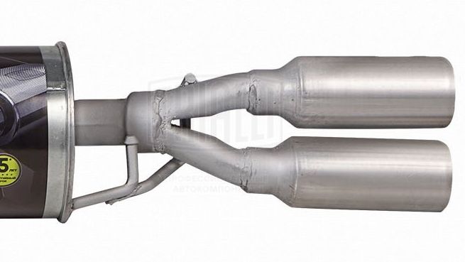 Глушитель ВАЗ 2180 Vesta Cross (17-) алюминизированная сталь <b>TRIALLI EMM 0126</b> - изображение 1