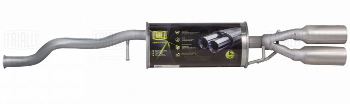 Глушитель ВАЗ 2180 Vesta Cross (17-) алюминизированная сталь <b>TRIALLI EMM 0126</b> - изображение