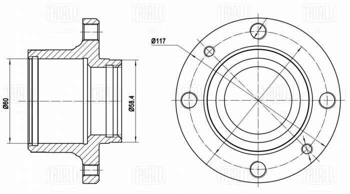 Ступица ВАЗ 2108-2110 задняя <b>TRIALLI MR 0110</b> - изображение 3
