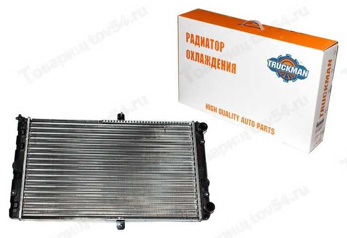 Радиатор охлаждения ВАЗ 2110 (карб+инж) алюм. <b>TRUCKMAN 2110-1301012</b> - изображение