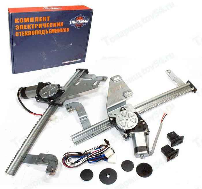 Стеклоподъемник ВАЗ 2109, 2114 с электромоторами комплект 2шт <b>TRUCKMAN 2114-610403К-12</b> - изображение