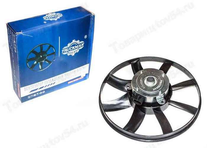 Вентилятор охлаждения ВАЗ 1117-1119, 2123 Нива Шевроле 8 лопастей <b>TRUCKMAN 53.3780</b> - изображение