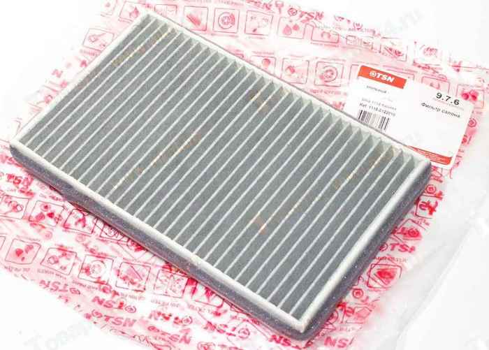 Фильтр салонный ВАЗ 1118 Калина, 2190 Гранта угольный <b>TSN (Цитрон) 9.7.6</b> - изображение