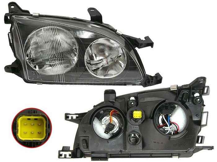 Фара 2н7 прав. , черн. (и эектро) <b>TYC 20-5611-08-2B</b> - изображение