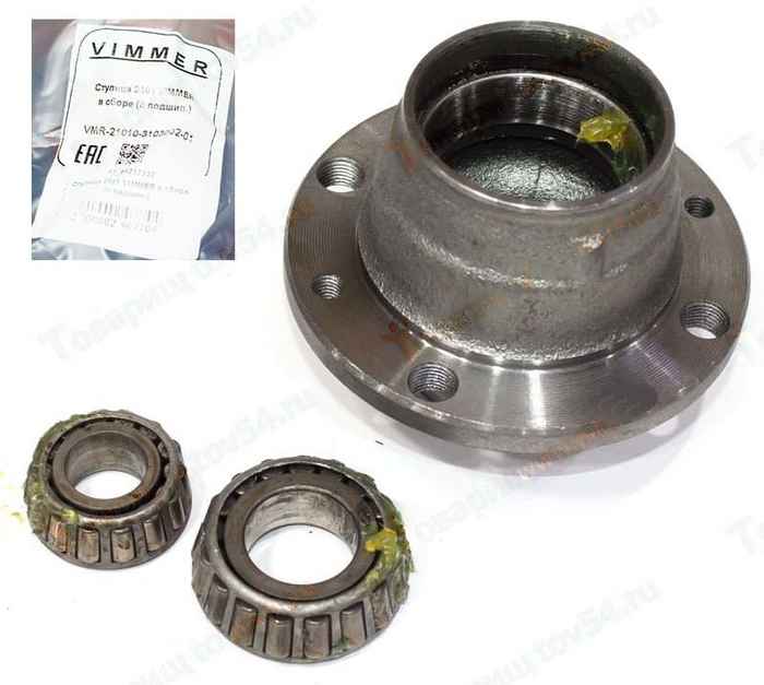 Ступица ВАЗ 2101 в сборе с подшипником <b>VIMMER VMR-21010-3103002-01</b> - изображение Ступица ВАЗ 2101 в сборе с подшипником <b>VIMMER VMR-21010-3103002-01</b> - изображение
