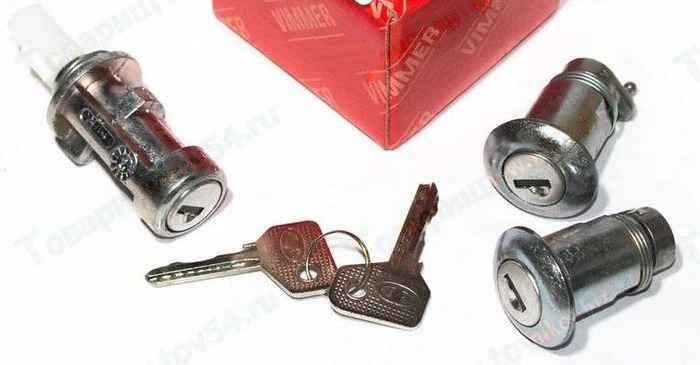 Замок багажника ВАЗ 2105, 2107 в сборе с личинками <b>VIMMER VMR-21050-6100040</b> - изображение