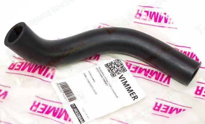 Патрубок отопителя ВАЗ 2108 отводящий короткий <b>VIMMER VMR-21080-8101204-00</b> - изображение