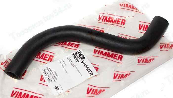 Патрубок отопителя ВАЗ 2108 (подкапотный короткий) <b>VIMMER VMR-21080-8101208-00</b> - изображение