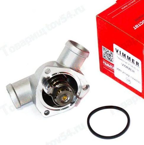 Термостат ВАЗ 2170 Приора, 2108-2115 (инж.) термоэлемент в сборе с крышкой 85° <b>VIMMER VMR-21082-1306030</b> - изображение