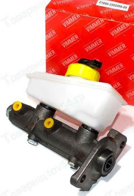 Цилиндр тормозной главный ВАЗ 2108 с бачком <b>VIMMER VMR-2108-3505006</b> - изображение Цилиндр тормозной главный ВАЗ 2108 с бачком <b>VIMMER VMR-2108-3505006</b> - изображение