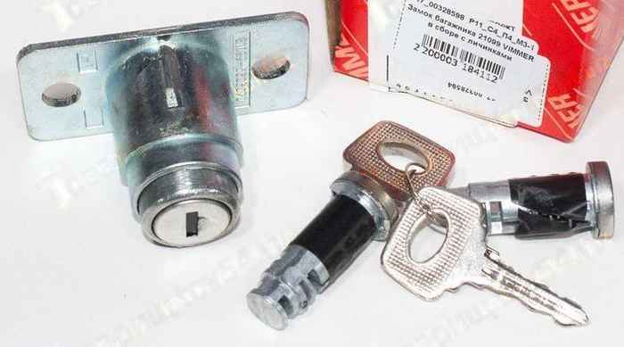 Замок багажника ВАЗ 21099 в сборе с личинками <b>VIMMER VMR-21099-6100045</b> - изображение