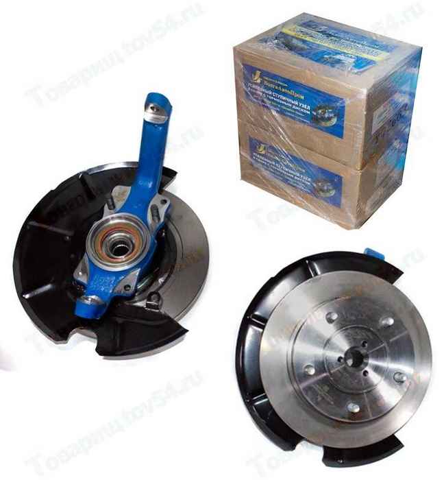 Кулак поворотный ВАЗ 2123 с 2хрядн подш (со ступ усил, 24шл, с ABS, с внешн крепл, с торм диск) ВолгаАвт <b>ВОЛГААВТОПРОМ УСУвн-24-Д ABS</b> - изображение