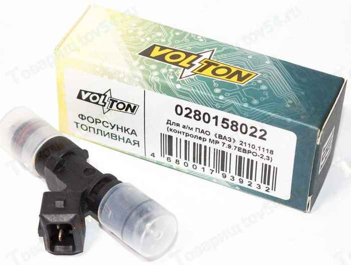 Форсунка топливная ВАЗ 2110 16V 1,4i-1,6i <b>VOLTON VLT0280158022</b> (аналог BOSCH 0 280 158 022) - изображение