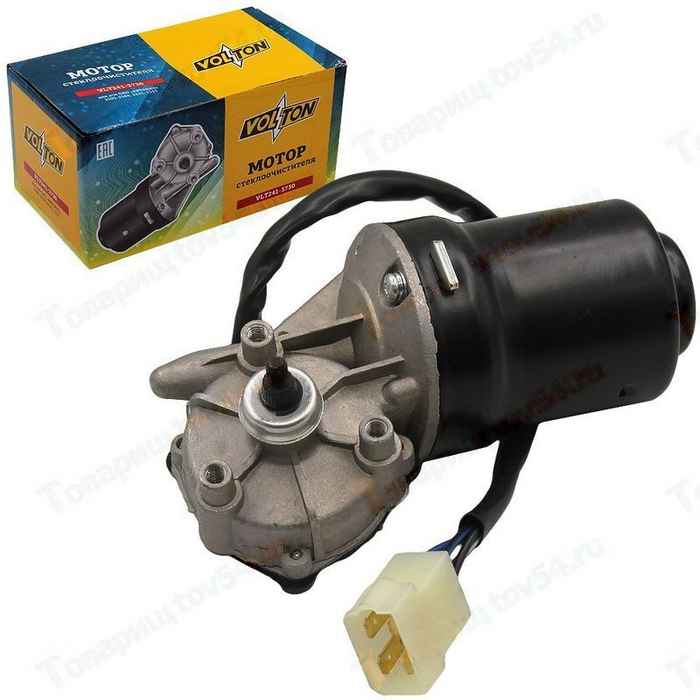Мотор-редуктор стеклоочистителя ВАЗ 2101-2104, 2121 Нива, 1111 (241-3730) <b>VOLTON VLT241-3730</b> - изображение