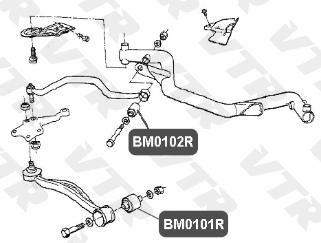 Сайлентблок верхнего рычага передней подвески VTR BM0102R - изображение 1