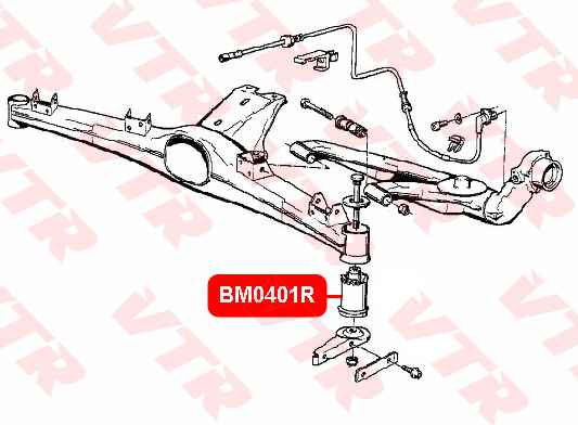Сайлентблок балки задней подвески, внутренний <b>VTR BM0401R</b> - изображение 1