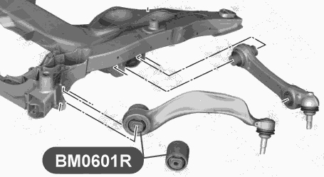 Сайлентблок поперечного рычага передней подвески VTR BM0601R - изображение 1