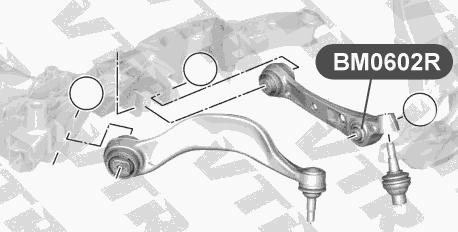 Сайлентблок нижнего рычага передней подвески, центральный VTR BM0602R - изображение 1