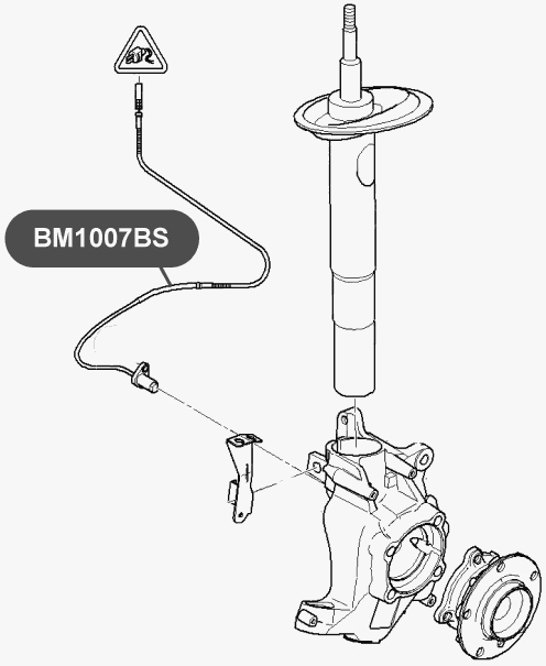 Датчик АБС передней подвески, двусторонний VTR BM1007BS - изображение 1