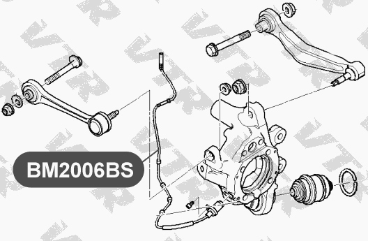 Датчик АБС задней подвески, двусторонний VTR BM2006BS - изображение 1