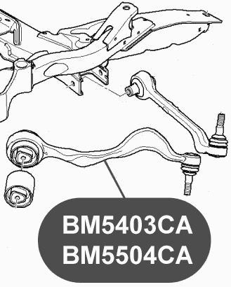 Рычаг передней подвески, верхний, левый VTR BM5403CA - изображение 1