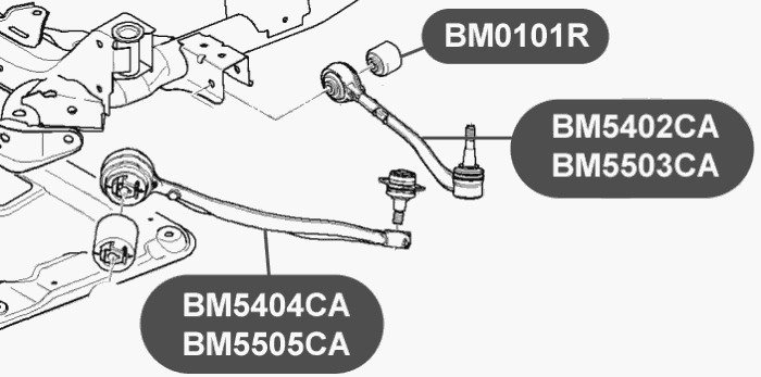 Рычаг передней подвески, нижний, правый VTR BM5503CA - изображение 1
