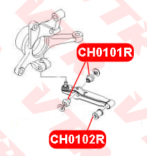 Сайлентблок нижнего рычага передней подвески VTR CH0101R - изображение 1