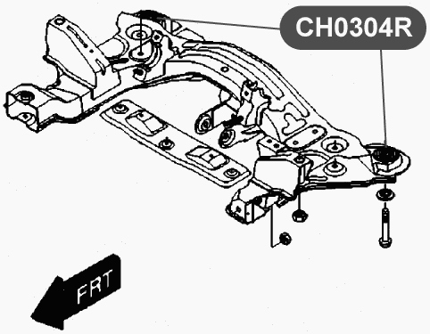 Сайлентблок подрамника передней подвески VTR CH0304R - изображение 1