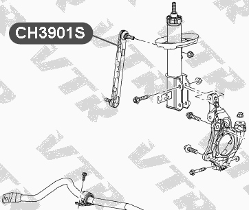 Тяга стабилизатора передней подвески VTR CH3901S - изображение 1
