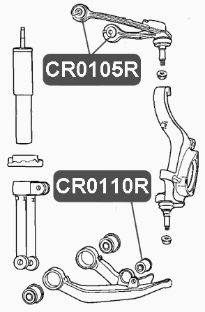 Сайлентблок нижнего рычага передней подвески VTR CR0110R - изображение 1