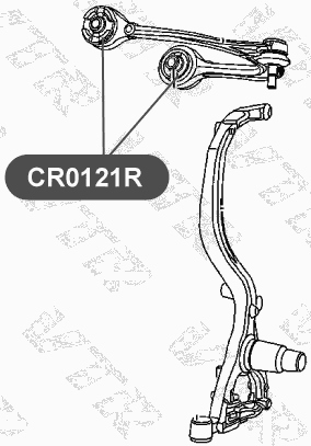 Сайлентблок верхнего рычага передней подвески VTR CR0121R - изображение 1