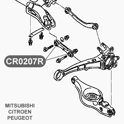 Сайлентблок полиуретановый поперечного рычага задней подвески VTR CR0207RP - изображение 2