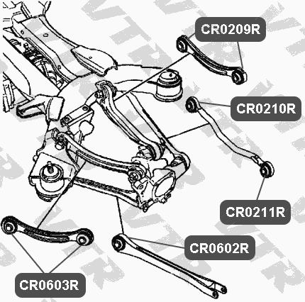 Сайлентблок рычага задней подвески VTR CR0209R - изображение 1