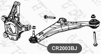 Опора шаровая нижнего рычага передней подвески VTR CR2003BJ - изображение 1