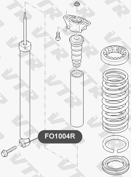 Втулка амортизатора задней подвески VTR FO1004R - изображение 1